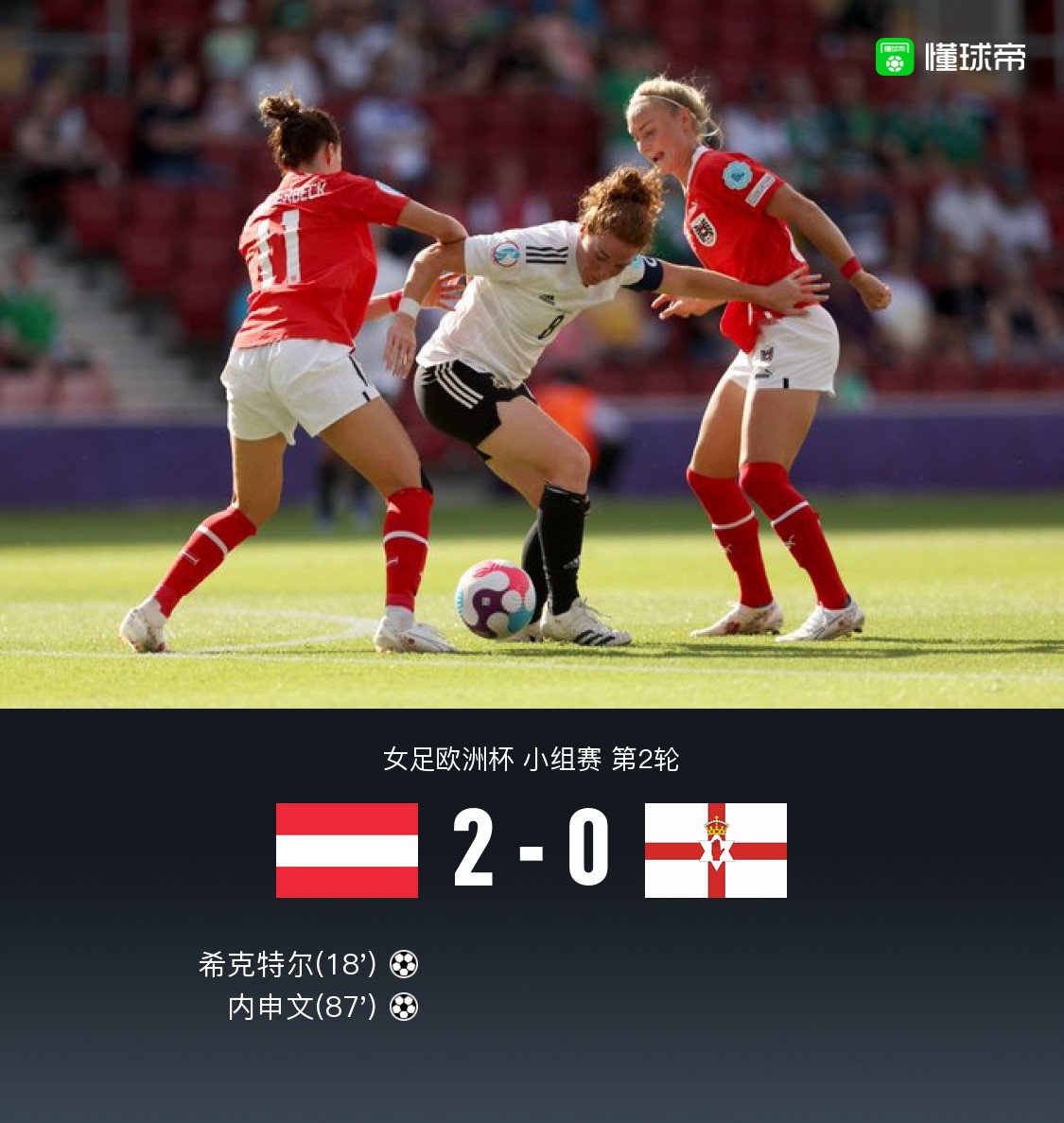 关于奥地利与北爱尔兰对阵，力量对抗火花四溅的信息